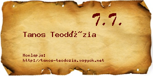 Tanos Teodózia névjegykártya